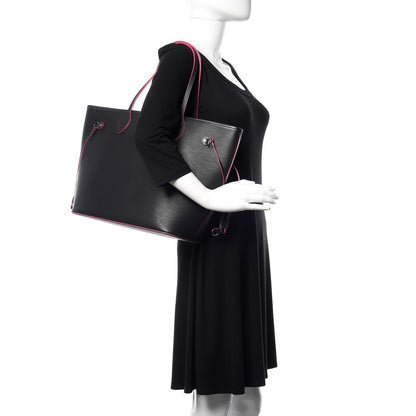 Louis Vuitton Epi Neverfull MM Black Hot Pink 2 of 11