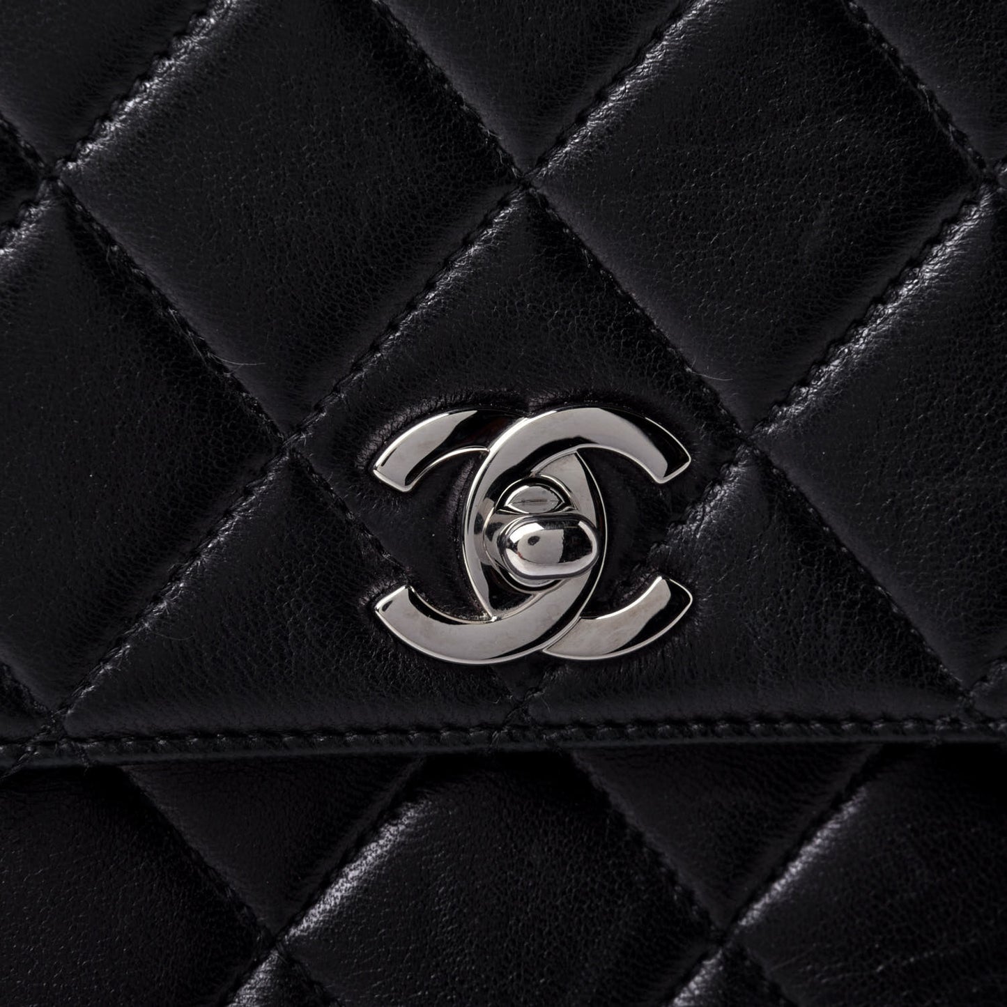 Lambskin Quilted Jumbo Kelly Flap Bag Black