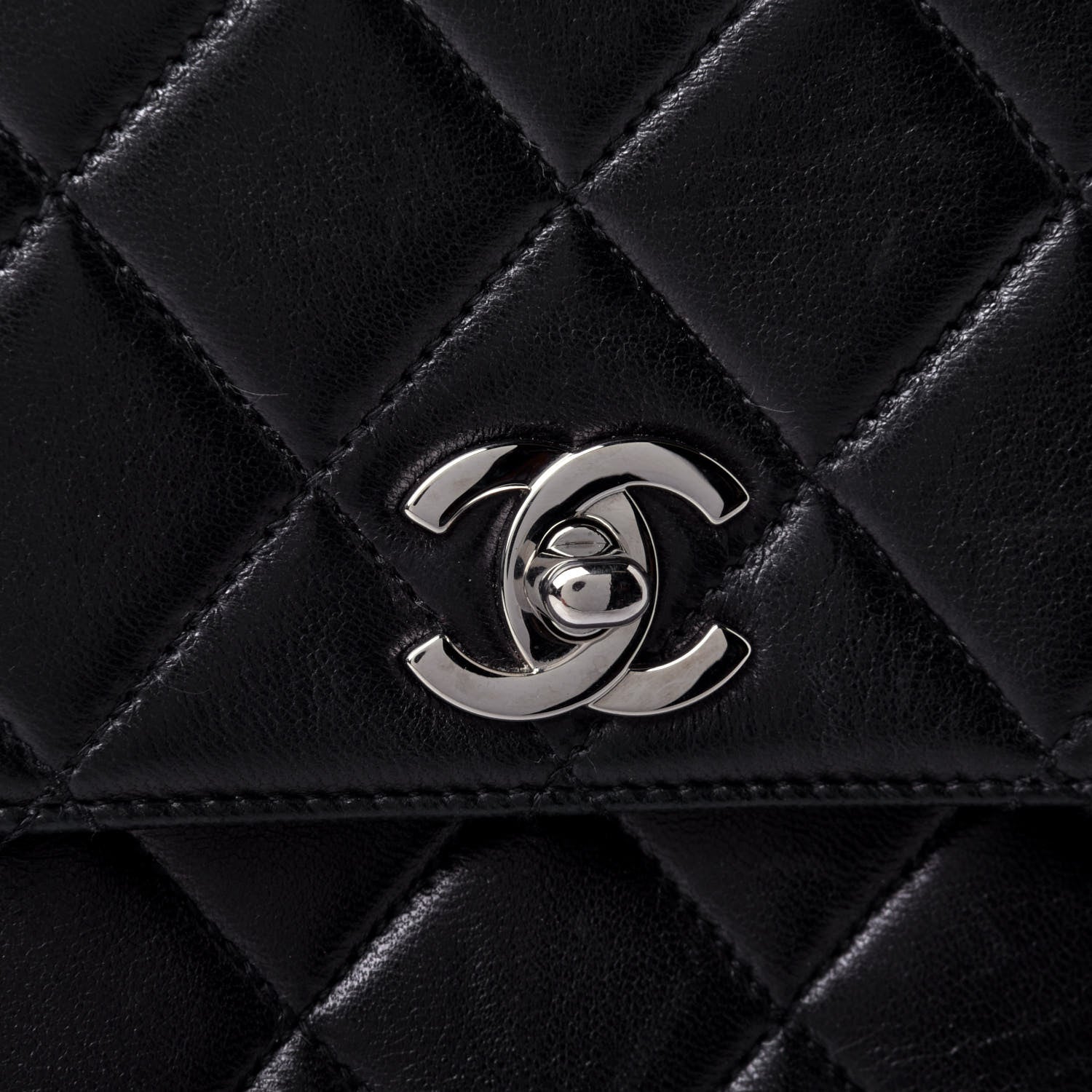 Chanel Lambskin Quilted Jumbo Kelly Flap Bag Black 5 of 5