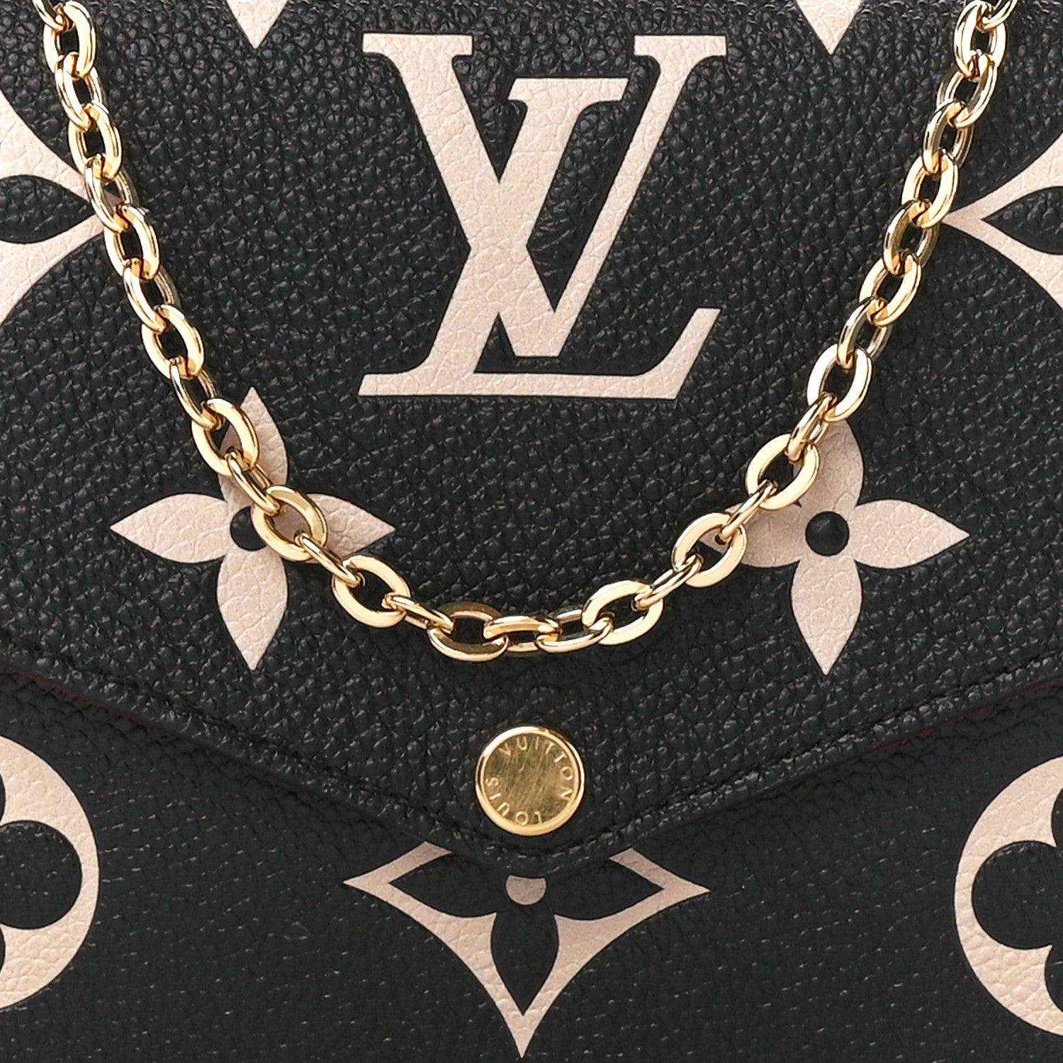 Louis Vuitton Empreinte Monogram Giant Felicie Pochette Black Beige 12 of 15
