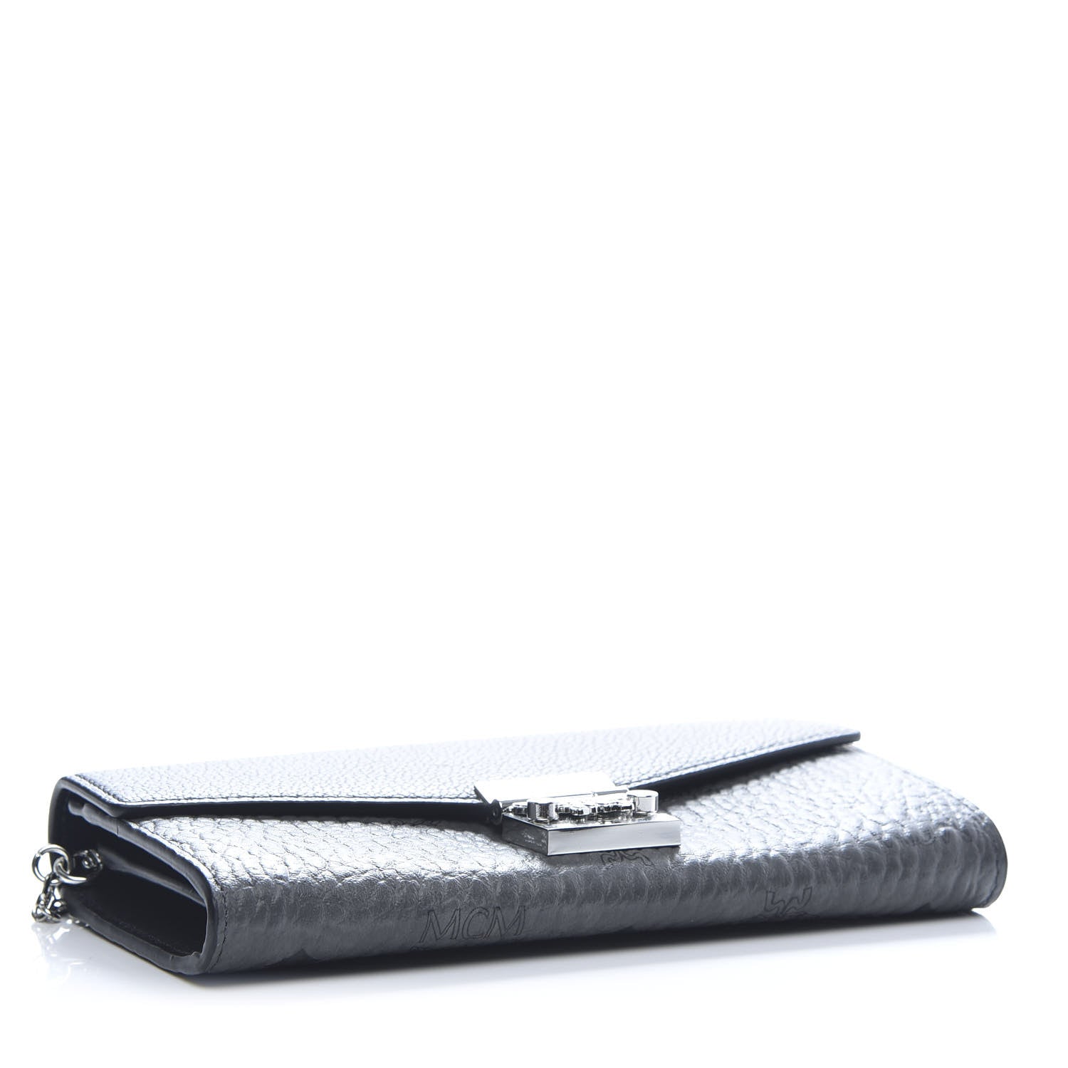 MCM Visetos Calfskin Large Patricia Wallet On Chain Black 5 of 9