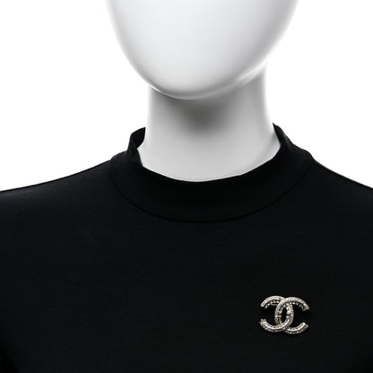 Chanel Baguette Crystal CC Brooch Light Gold 2 of 5