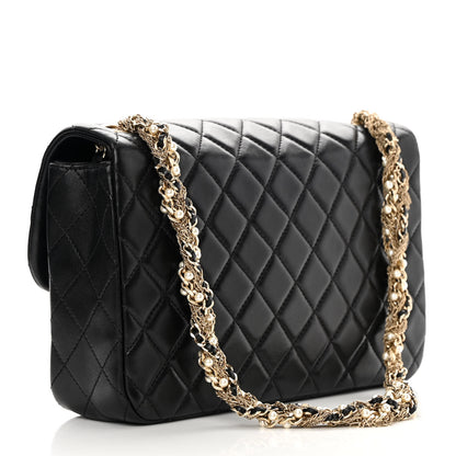 Chanel Lambskin Quilted Medium Westminster Pearl Flap Black 3 of 14