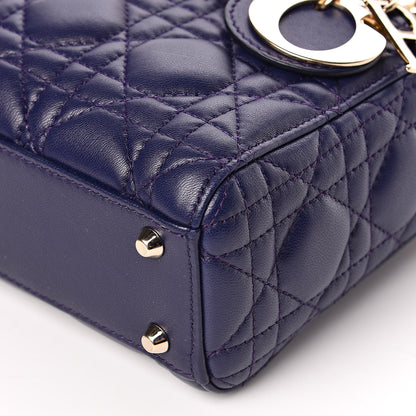 Christian Dior Lambskin Cannage Crystal Mini Lady Dior Navy Blue 9 of 11