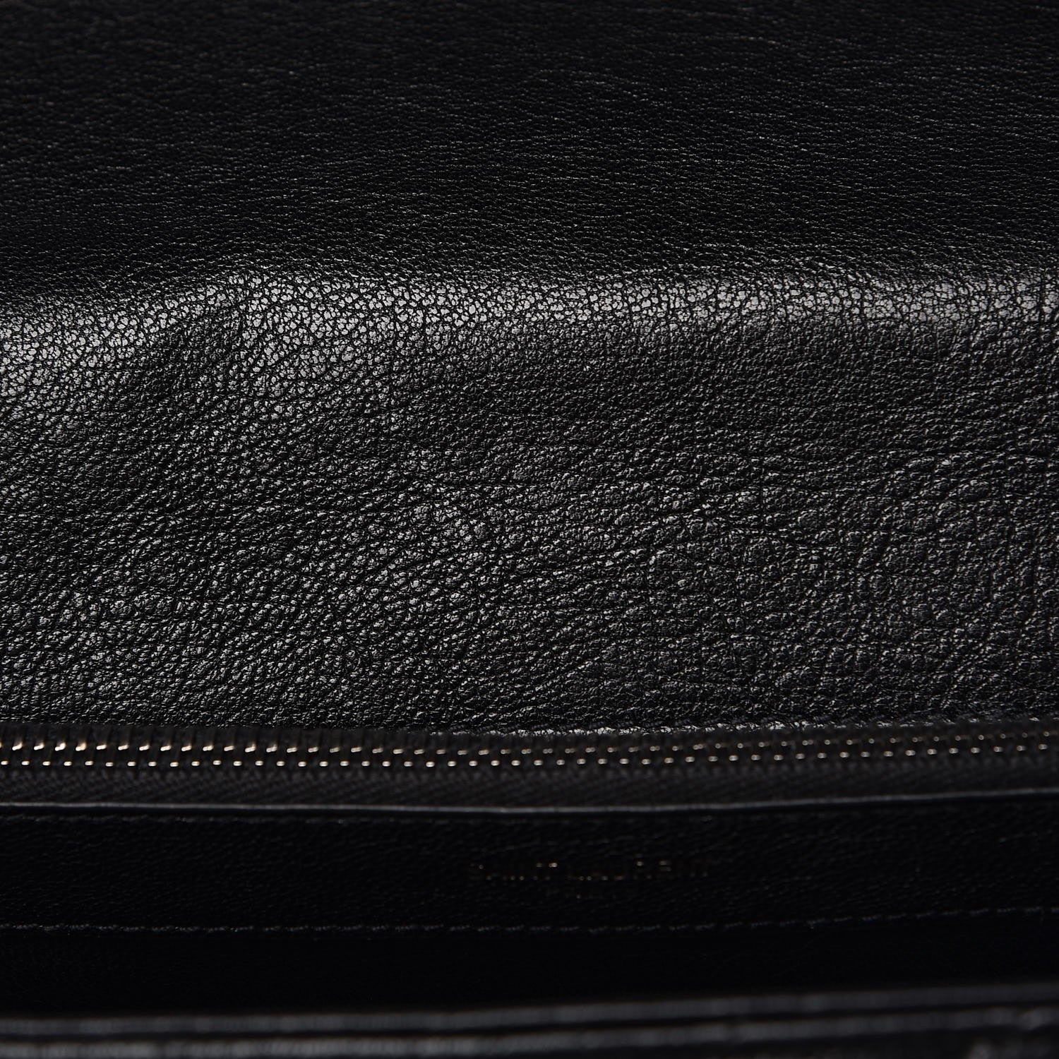 Saint Laurent Sheepskin Matelasse Chevron Monogram Large College Satchel Black 12 of 13