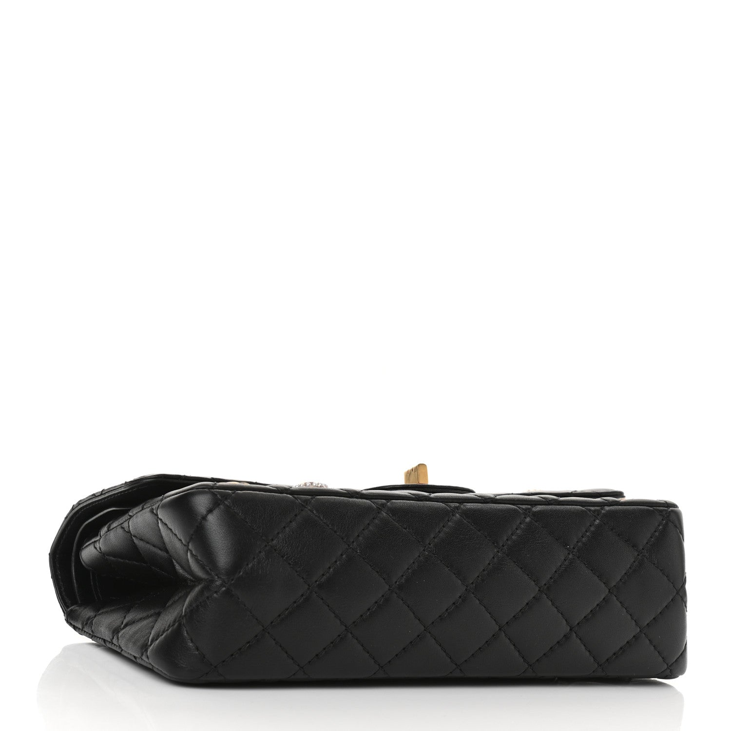 Chanel Aged Calfskin Crystal Charms 2.55 Reissue 225 Flap Black 3 of 8