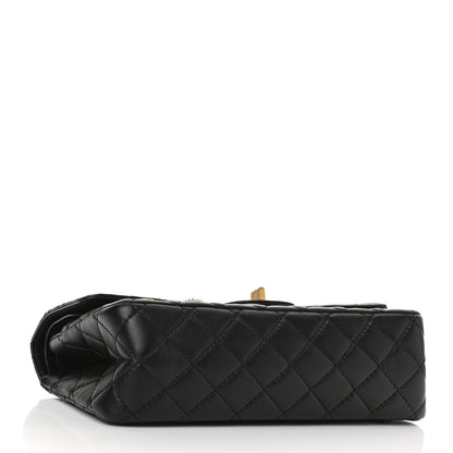 Chanel Aged Calfskin Crystal Charms 2.55 Reissue 225 Flap Black 3 of 8