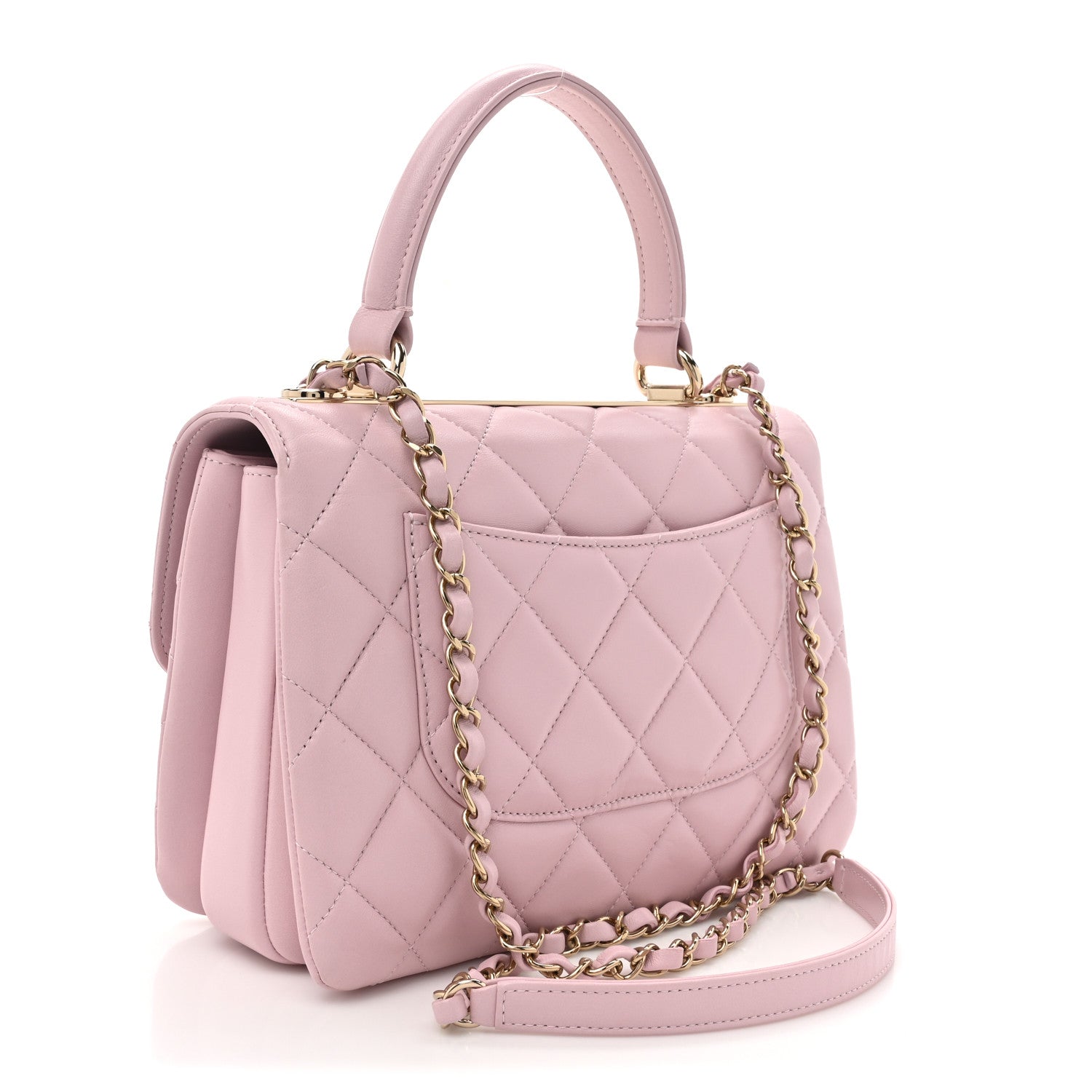 Chanel Lambskin Quilted Small Trendy CC Flap Dual Handle Bag Light Pink 3 of 14