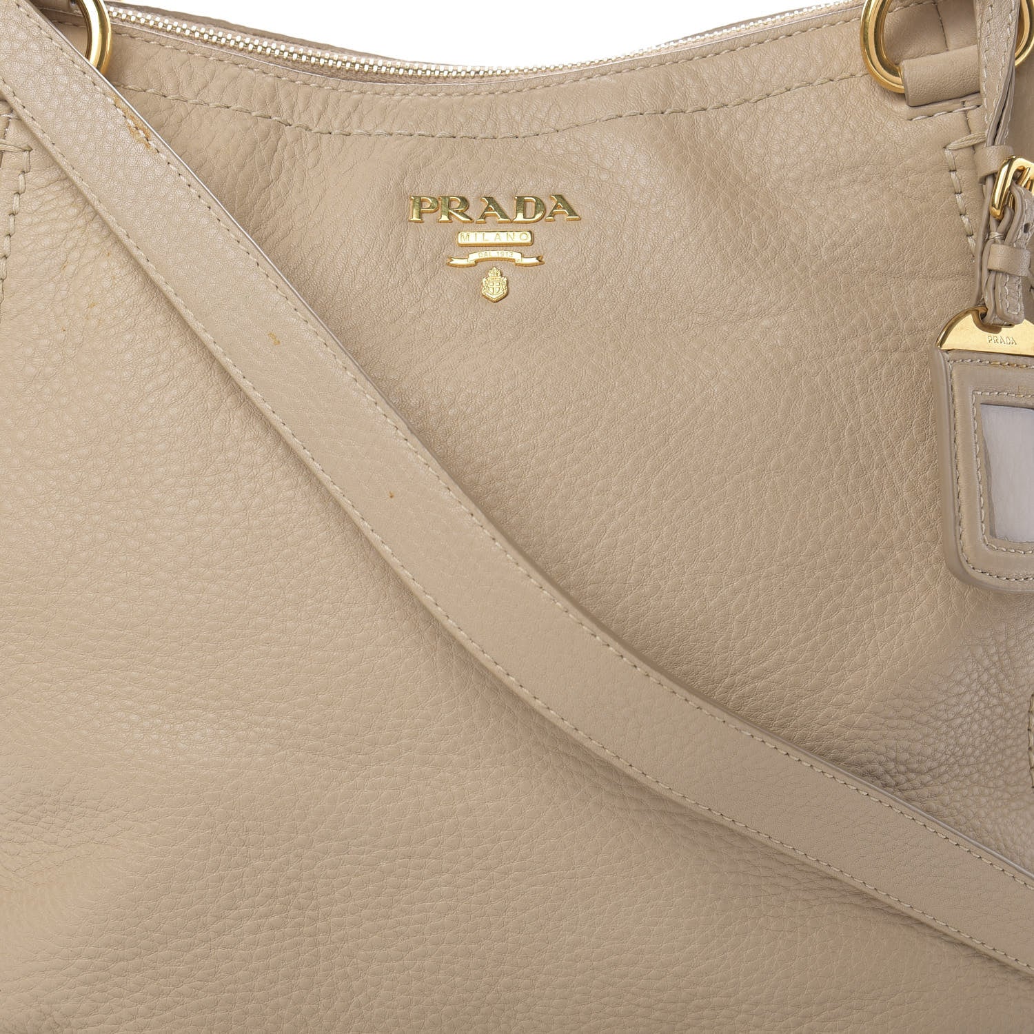 Prada Vitello Daino Tote Sabbia 8 of 11