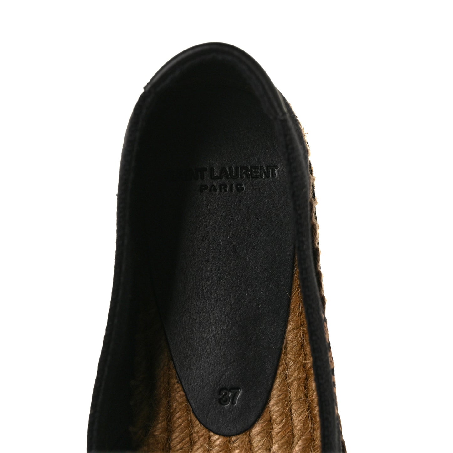 Canvas Nappa Elba Light Logo Embroidered Espadrilles 37 Black
