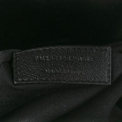 Saint Laurent Patent Crocodile Embossed Lambskin Monogram Medium Niki Chain Satchel Black 9 of 12
