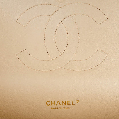 Chanel Metallic Lambskin Quilted Maxi Double Flap Pearl 5 of 9