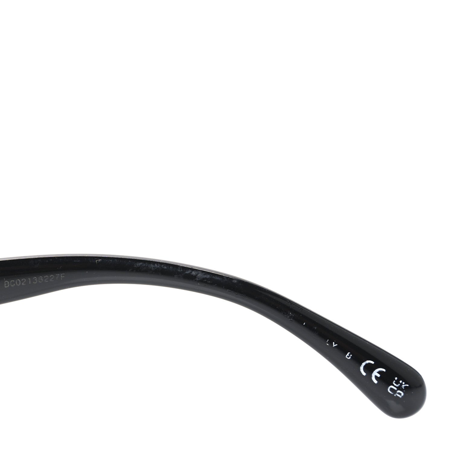 Chanel Acetate Strass Square Sunglasses 5422-B Black White 5 of 8