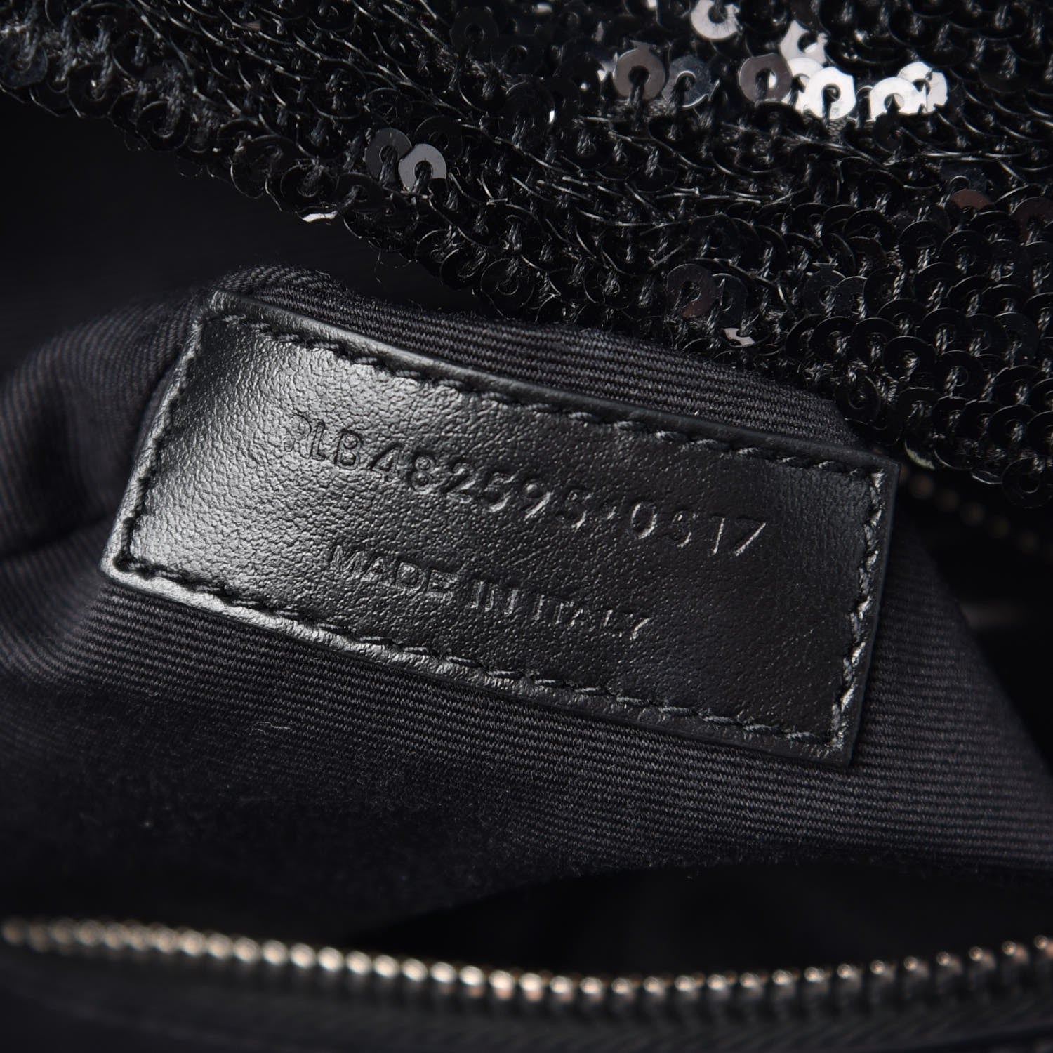 Saint Laurent Canvas Sequins Mini City Backpack Black Silver 7 of 8