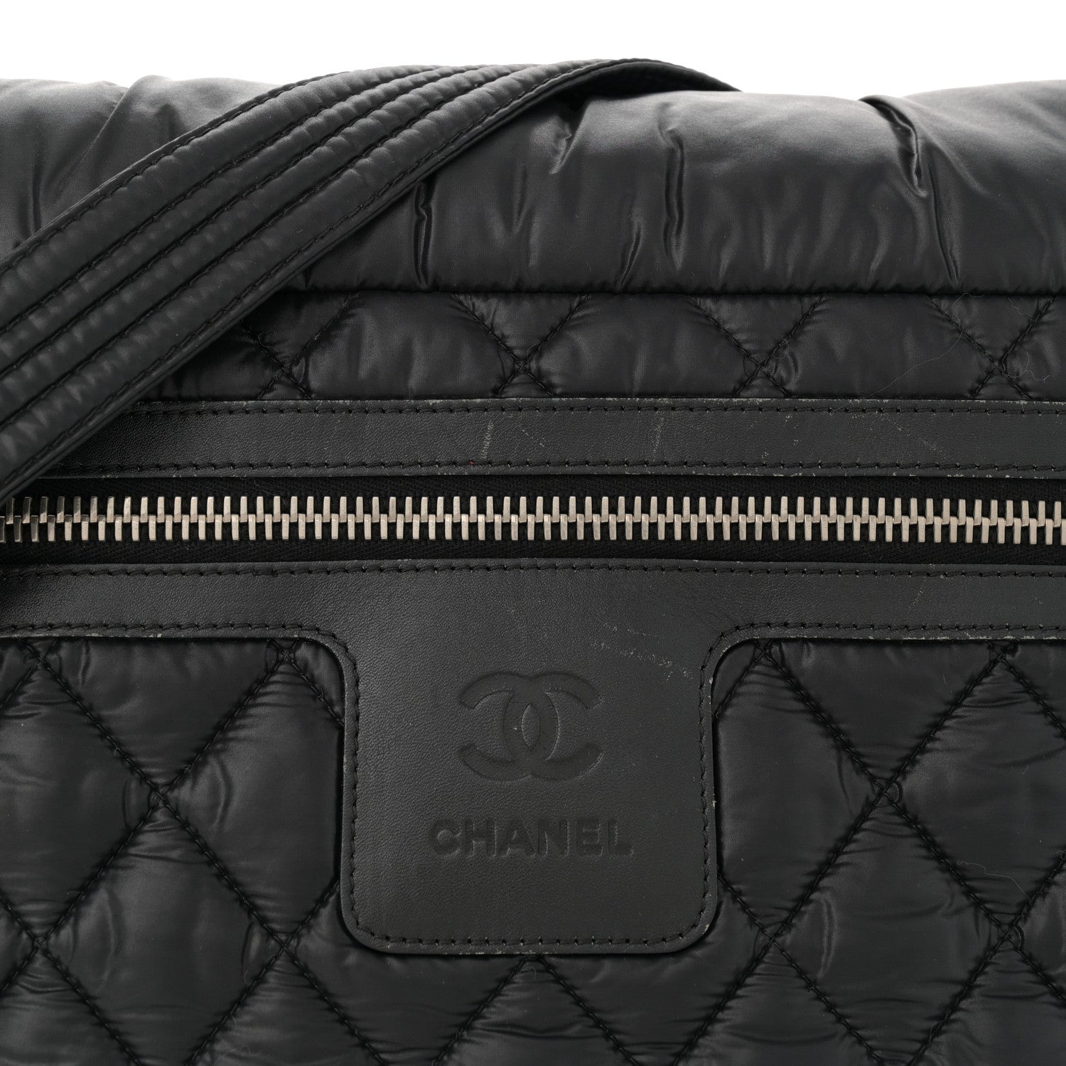 Chanel Nylon Coco Cocoon Messenger Bag Black 9 of 12