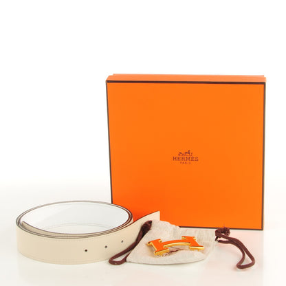 Hermes Epsom Swift 32mm H Belt 95 White Craie 5 of 10