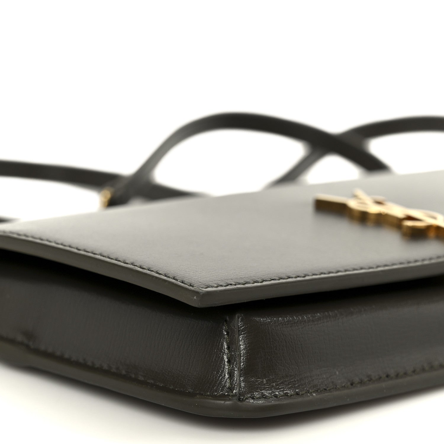 Saint Laurent Calfskin Monogram Phone Holder Crossbody Deep Musk 9 of 10