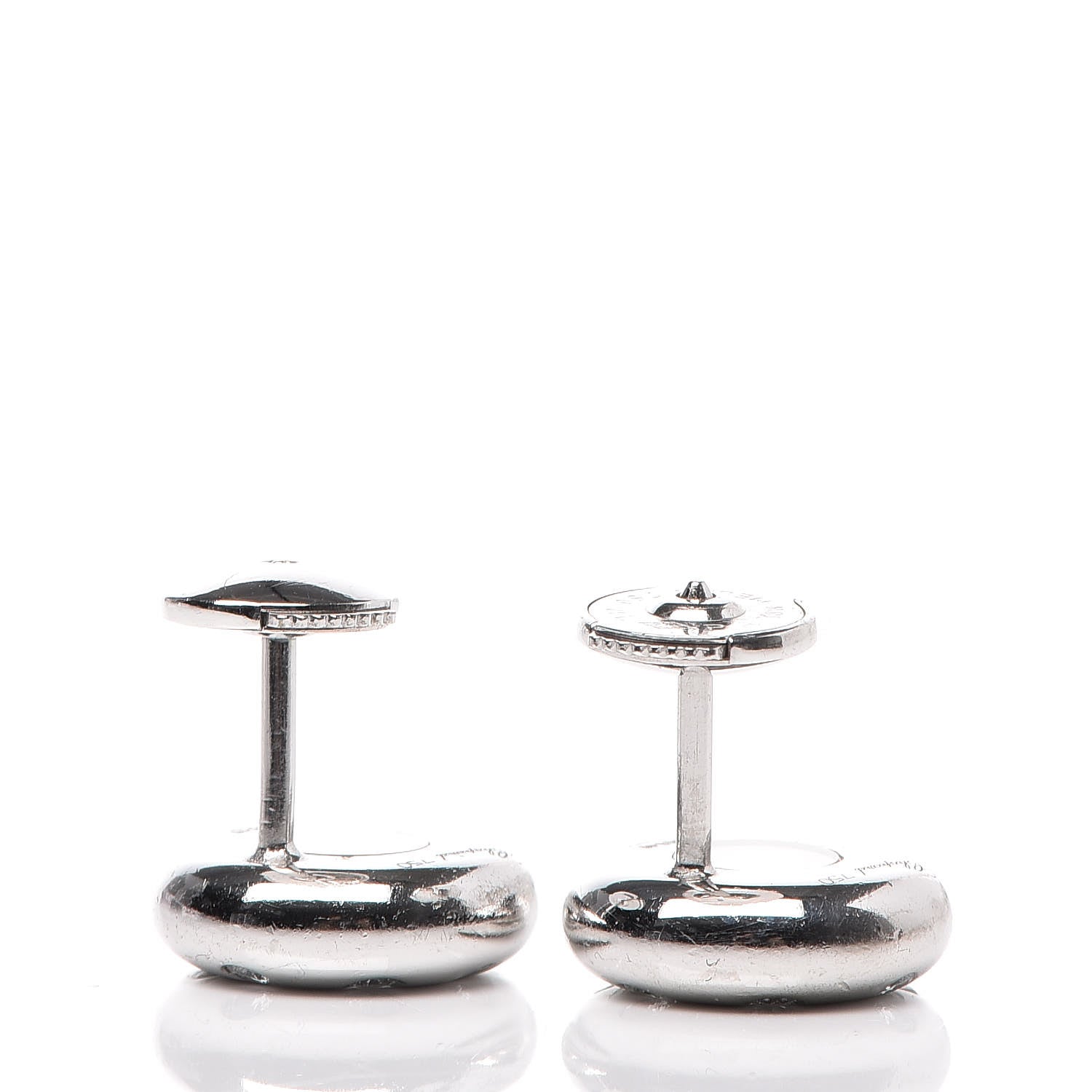 Chopard 18K White Gold Happy Diamonds Round Stud Earrings 3 of 6