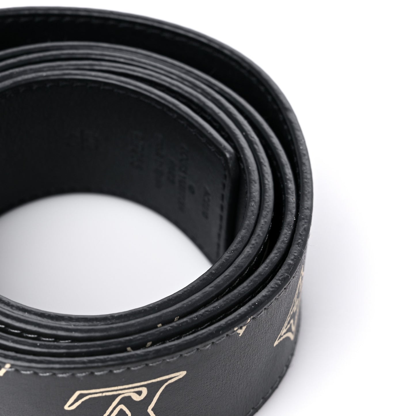 Monogram 40mm LV Shape Belt 100 40 Black White
