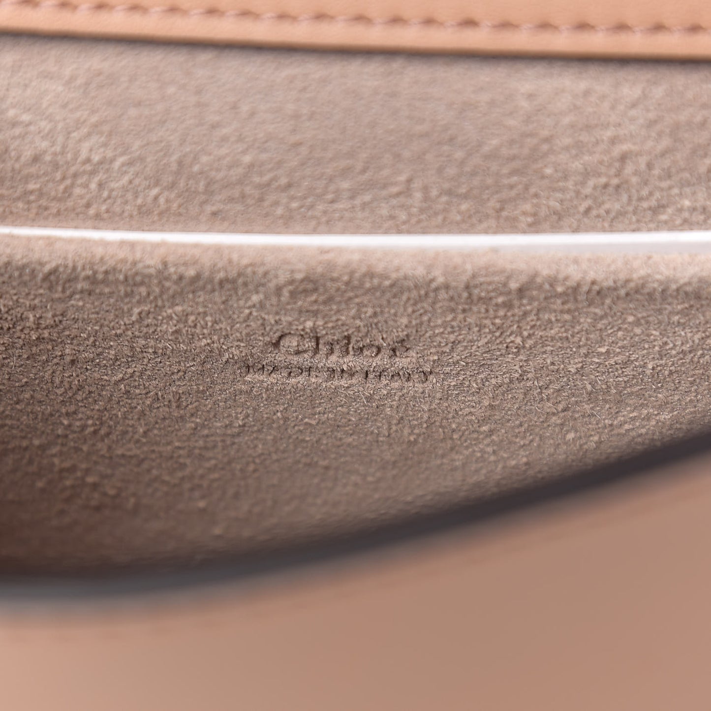 Calfskin Suede Small Nile Bracelet Bag Biscotti Beige