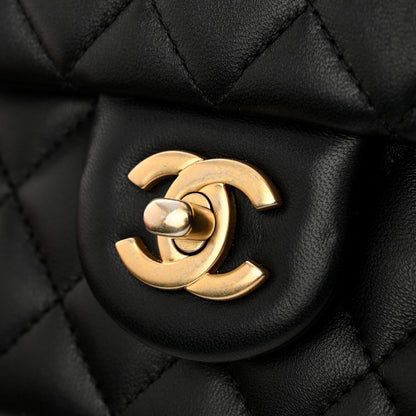 Chanel Lambskin Quilted Small Sweet Camellia Flap Black 14 of 15
