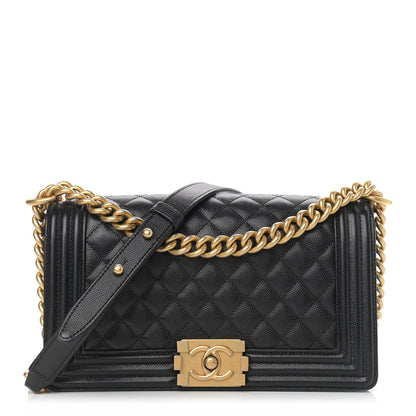 Chanel Caviar Quilted Medium Boy Flap Black 1 of 10
