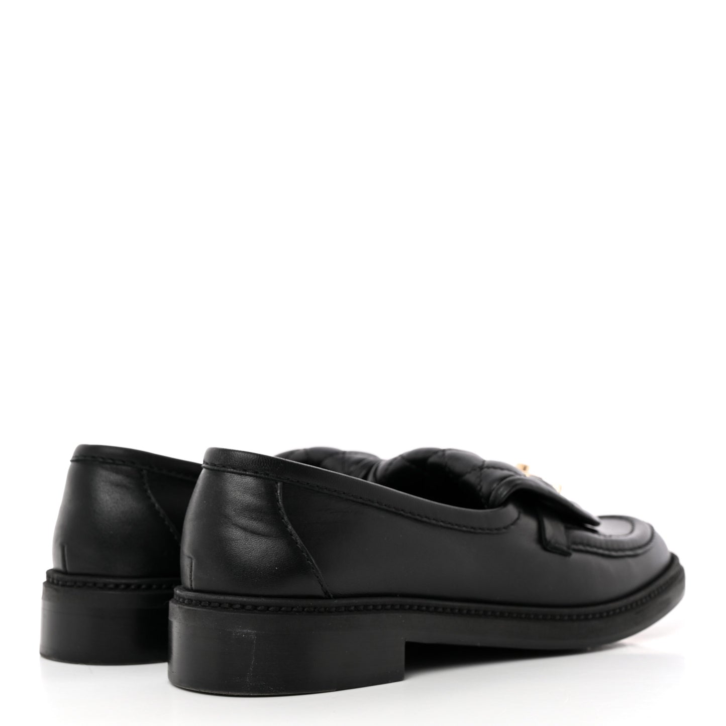 Lambskin Quilted CC Turnlock Loafers 38.5 Black