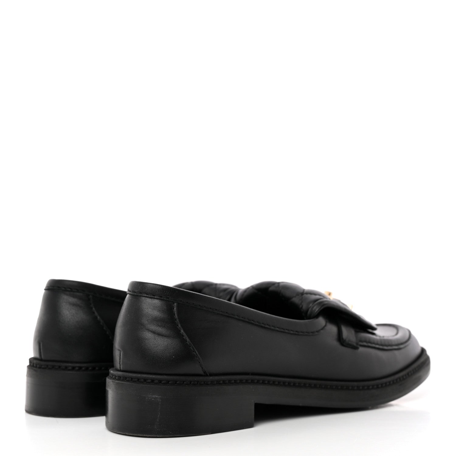 Chanel Lambskin Quilted CC Turnlock Loafers 38.5 Black 4 of 16