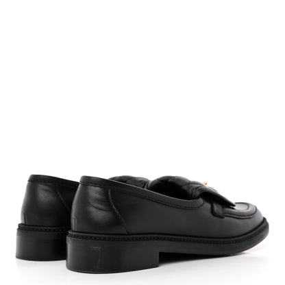 Chanel Lambskin Quilted CC Turnlock Loafers 38.5 Black 4 of 16