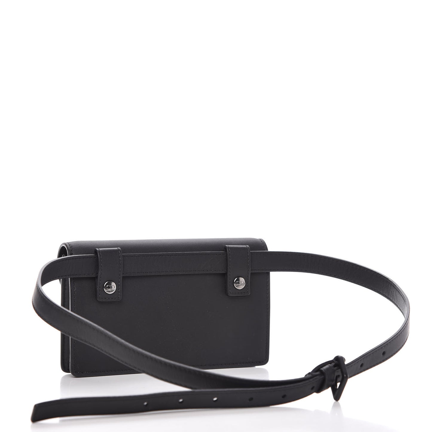 Ultra Matte Calfskin Saddle Belt Bag Black