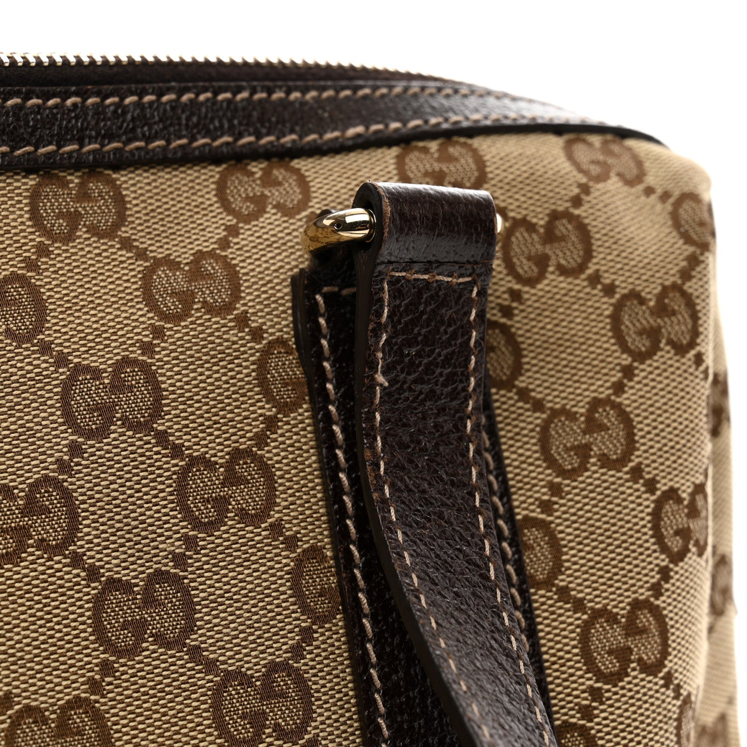 Gucci Monogram Small Charmy Boston Dark Brown 12 of 13