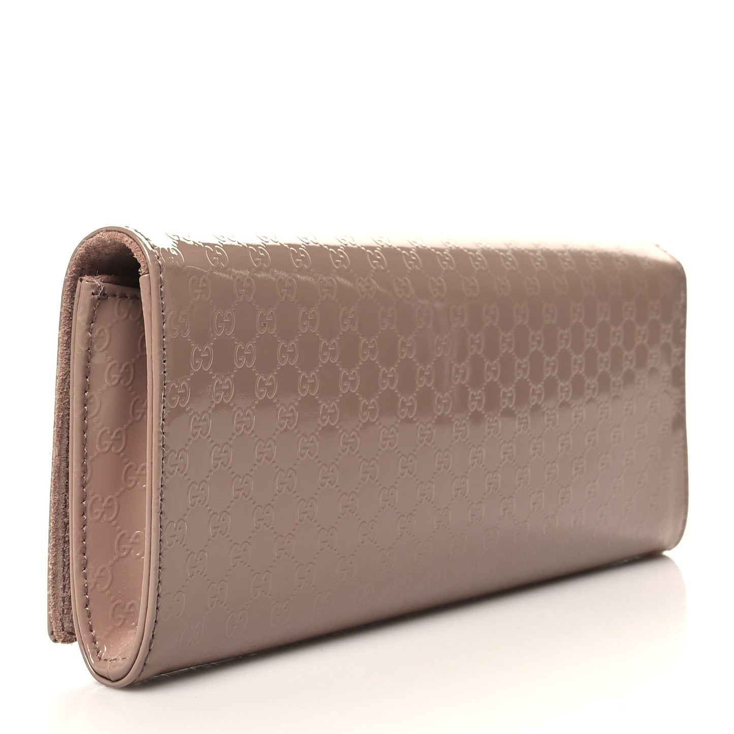 Patent Microguccissima Small Broadway Clutch Dark Cipria
