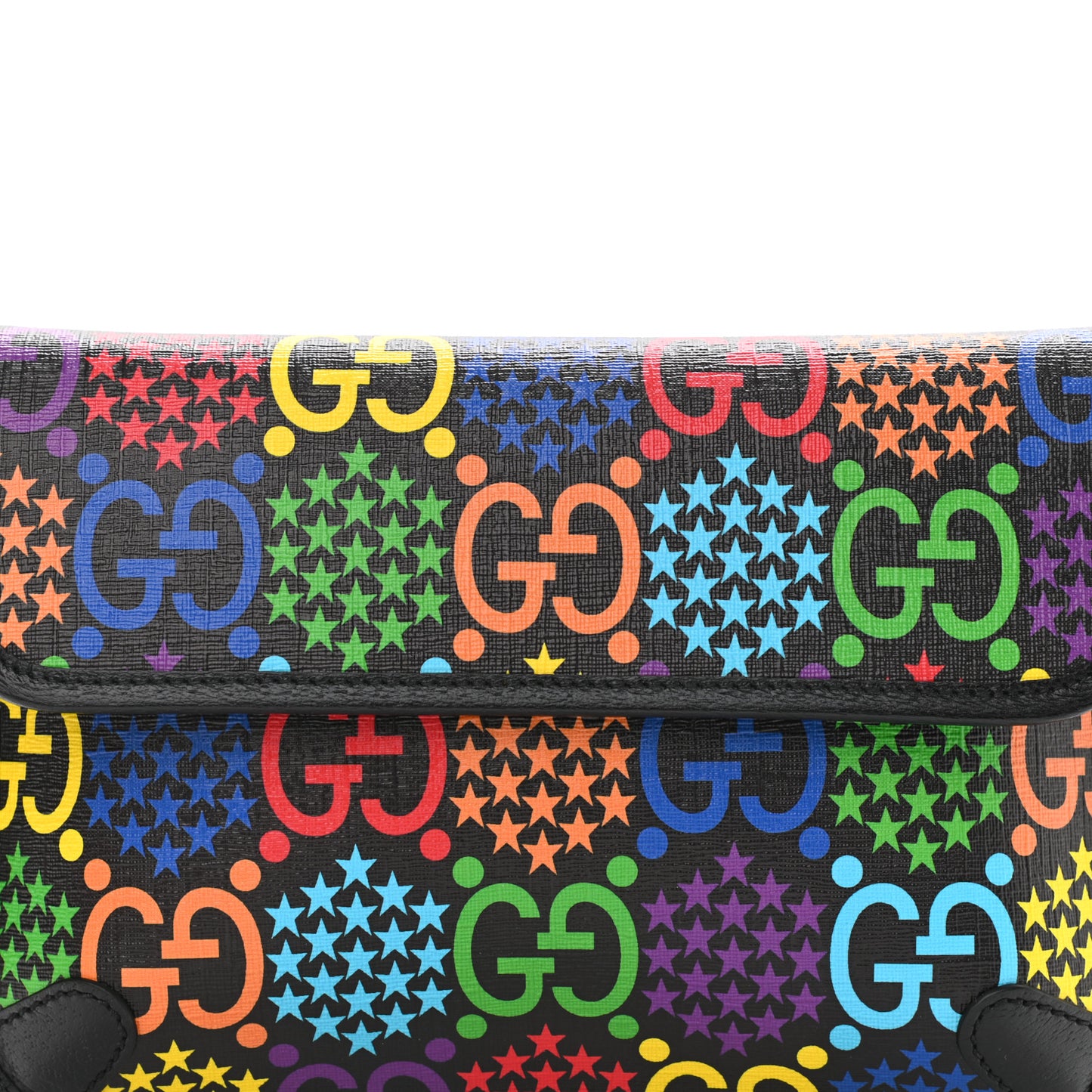GG Supreme Monogram Psychedelic Slim Belt Bag Black