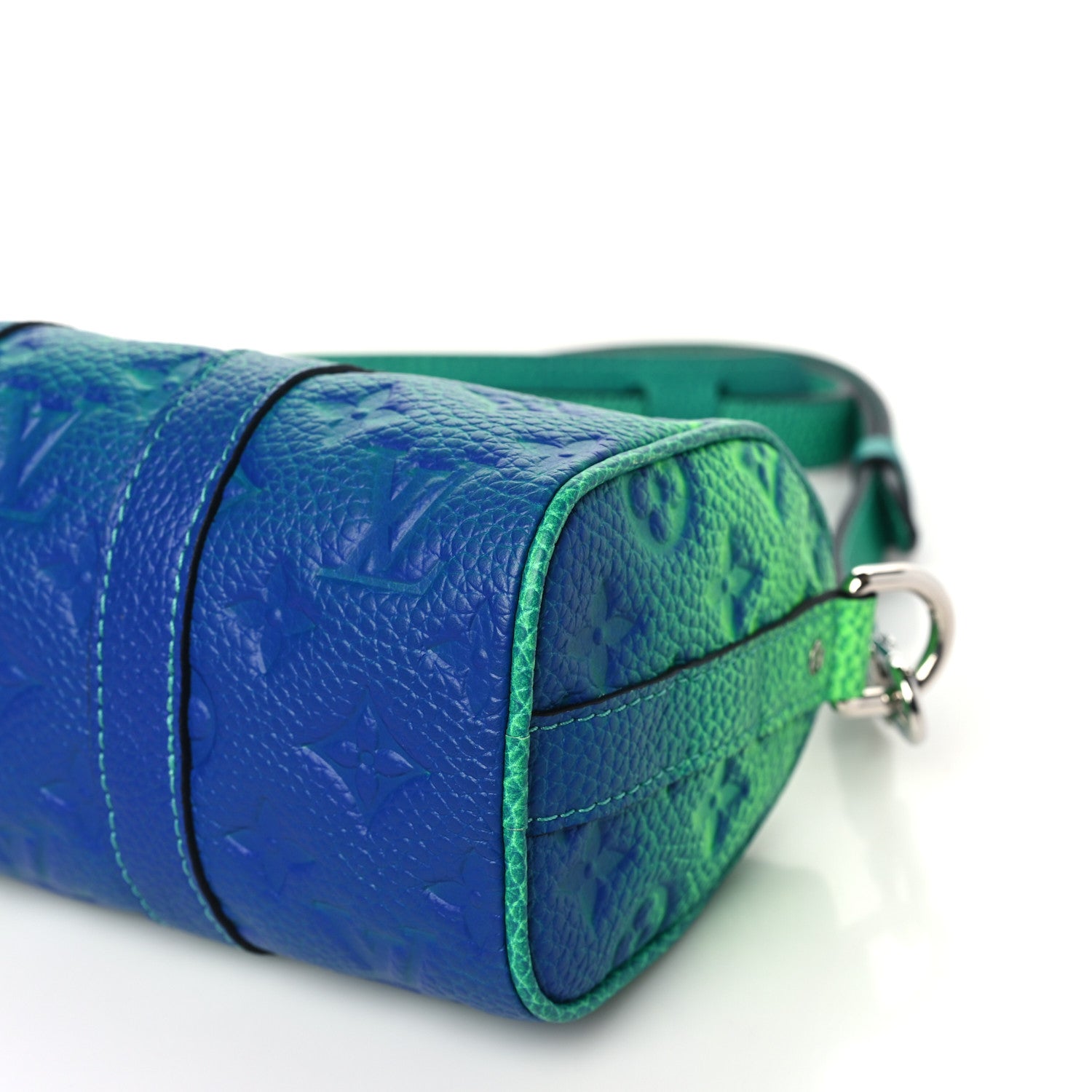 Louis Vuitton Taurillon Illusion Keepall XS Bleu Vert 9 of 10