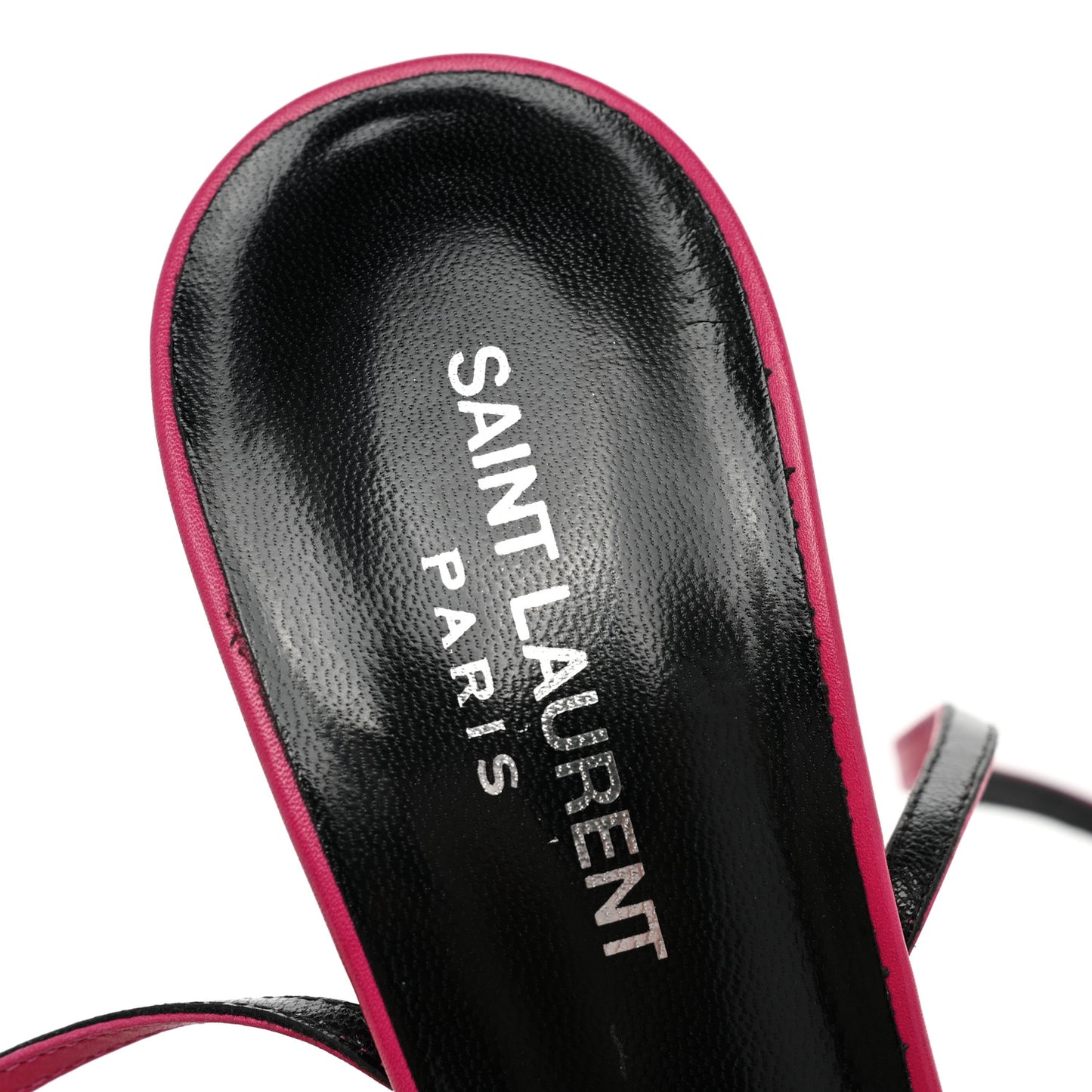 Calfskin Tribute Lips Platform Sandals 39 Fuchsia