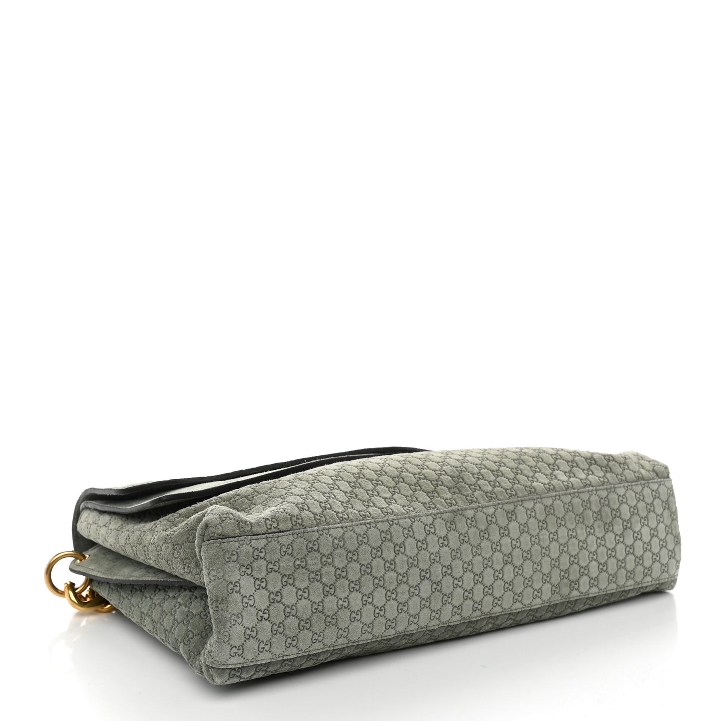 Micro GG Suede Large Chain Shoulder Bag Sage Green