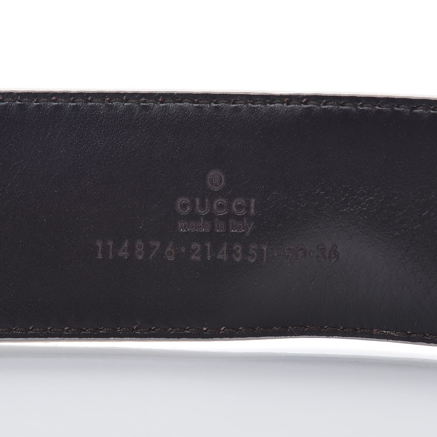 Gucci Calfskin Web Interlocking G Belt 90 36 White 5 of 7