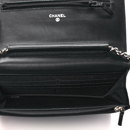 Chanel Caviar Timeless CC Wallet On Chain WOC Black 5 of 10