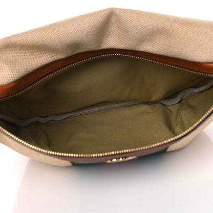 Gucci Vintage Canvas Web Belt Bag Sand Cuir 4 of 4