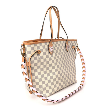 Louis Vuitton Damier Azur Braided Neverfull MM Orange 4 of 10
