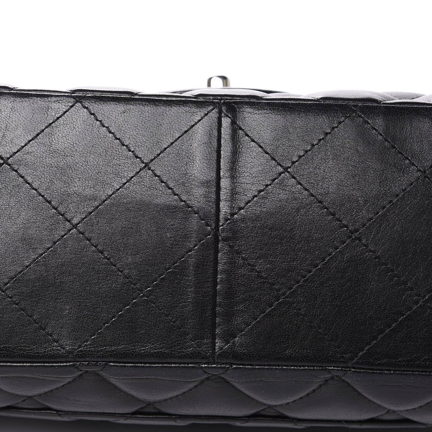 Lambskin Quilted Jumbo Single Flap Black