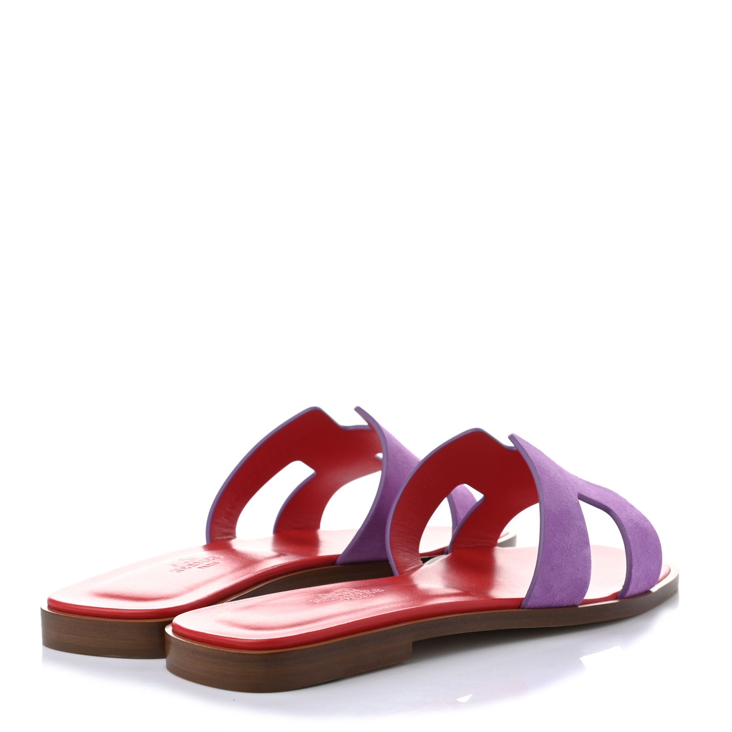 Suede Goatskin Oran Sandals 36 Violet Parme