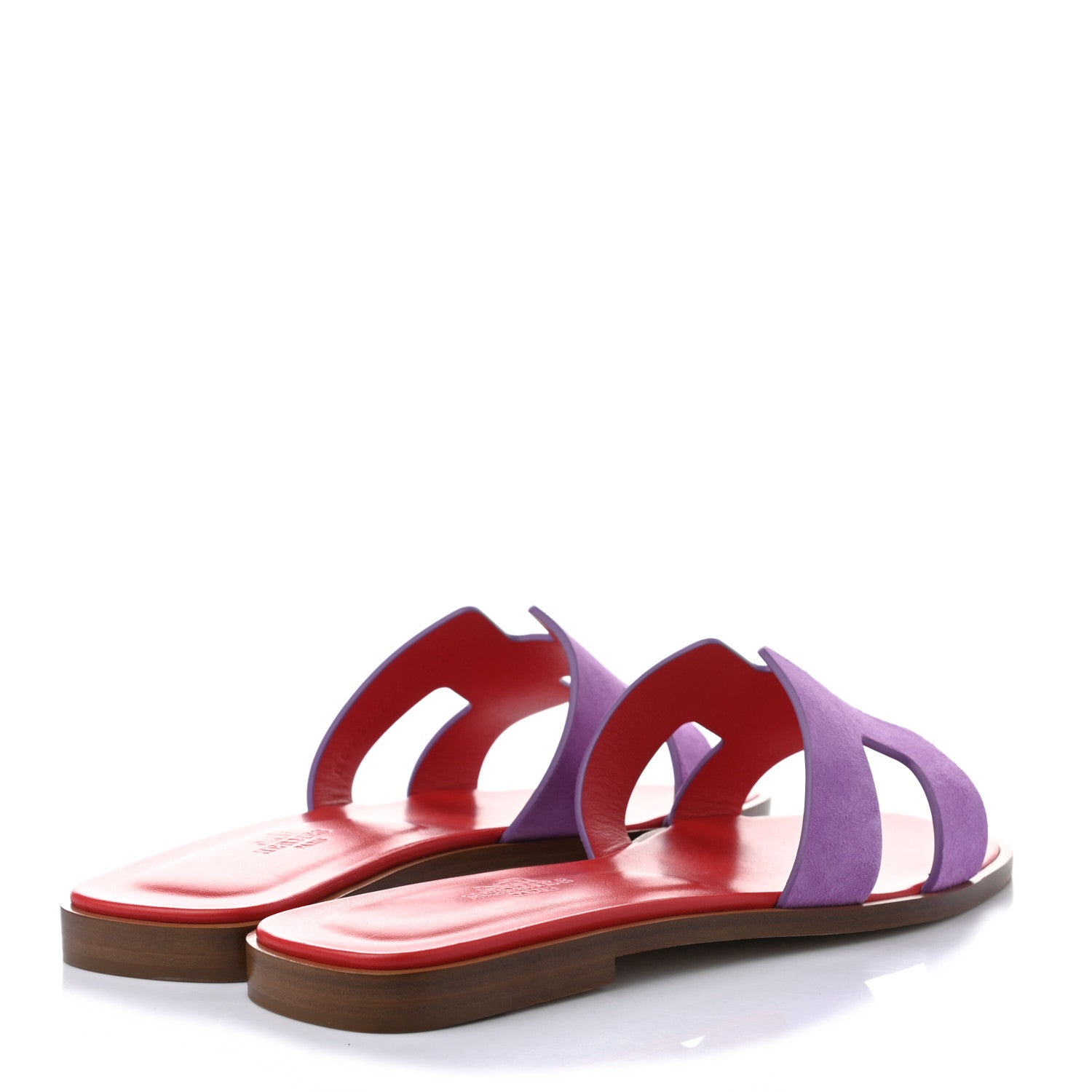 Hermes Suede Goatskin Oran Sandals 36 Violet Parme 4 of 7