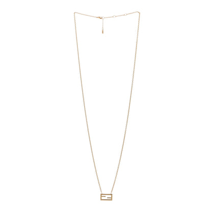 Fendi Bronze Baguette Necklace Gold 2 of 4