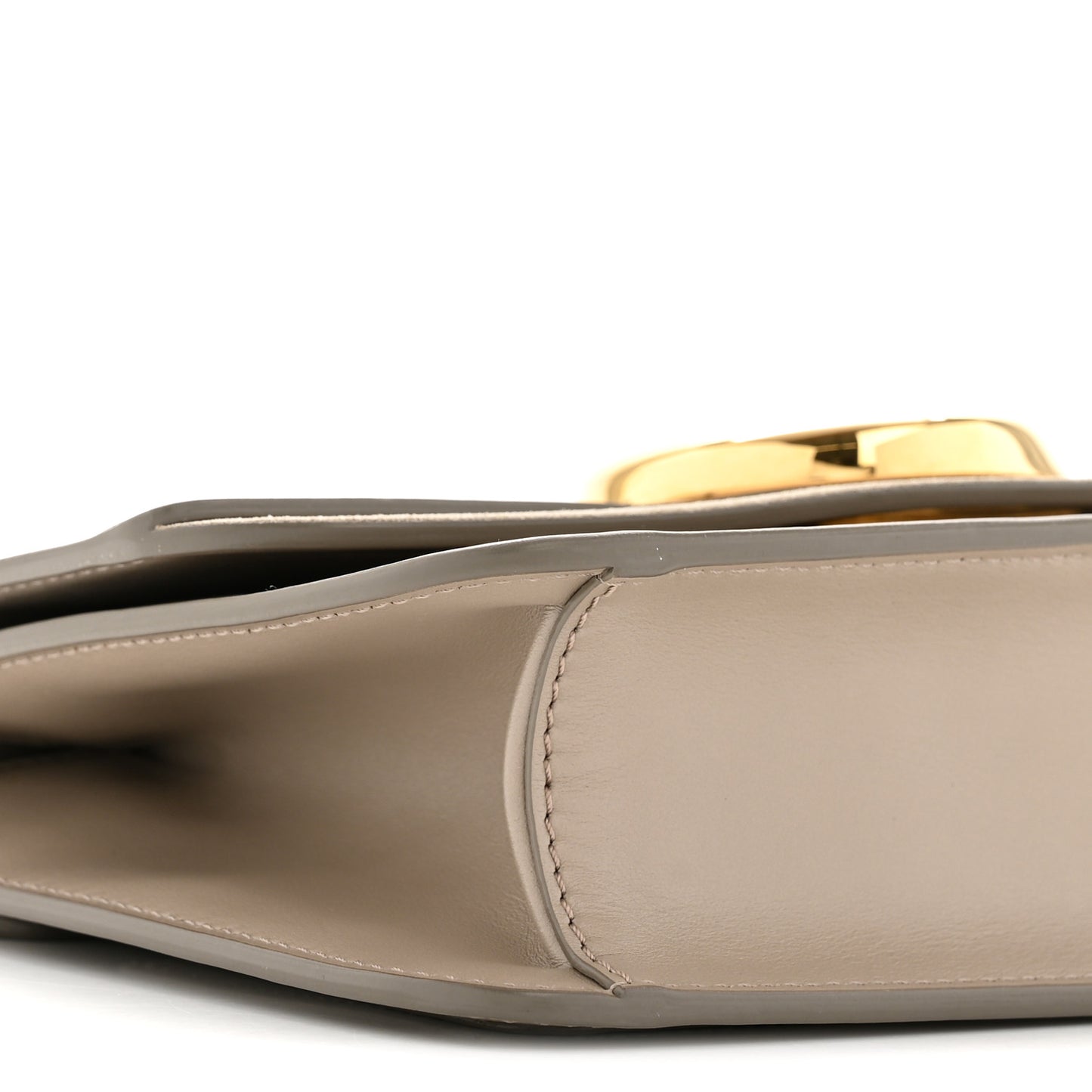 Calfskin Suede C Clutch With Chain Motty Grey