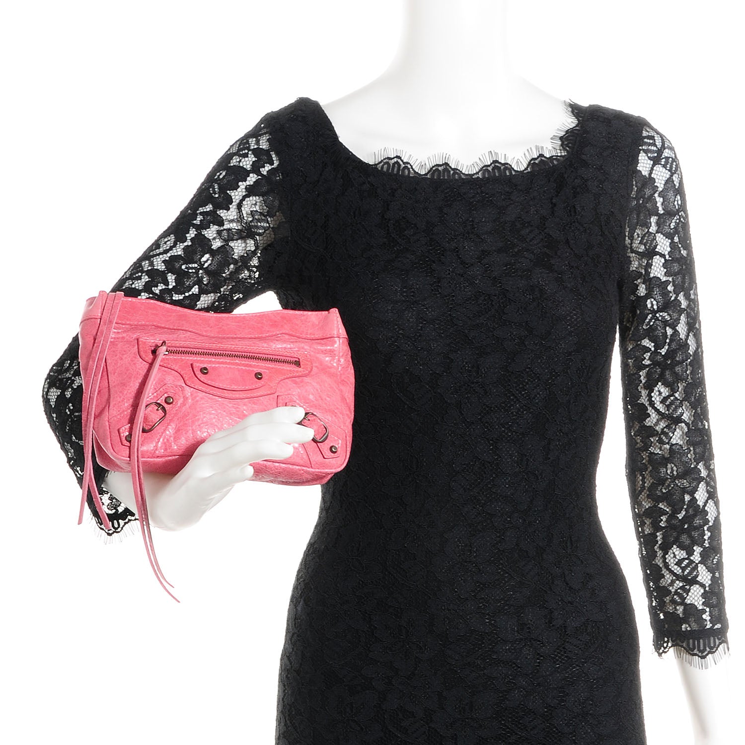 Balenciaga Agneau Porte Toilette Makeup Clutch Framboise 2 of 13