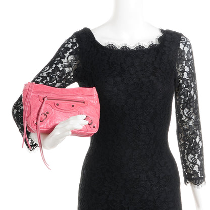 Balenciaga Agneau Porte Toilette Makeup Clutch Framboise 2 of 13