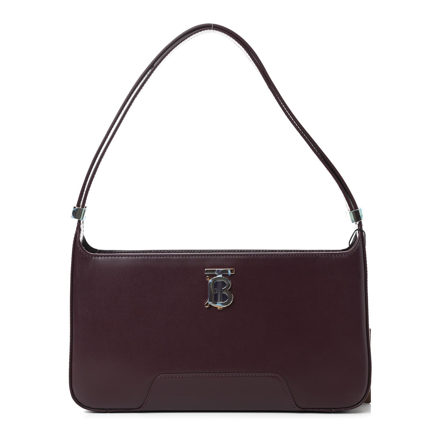 Smooth Calfskin TB Shoulder Bag Deep Maroon