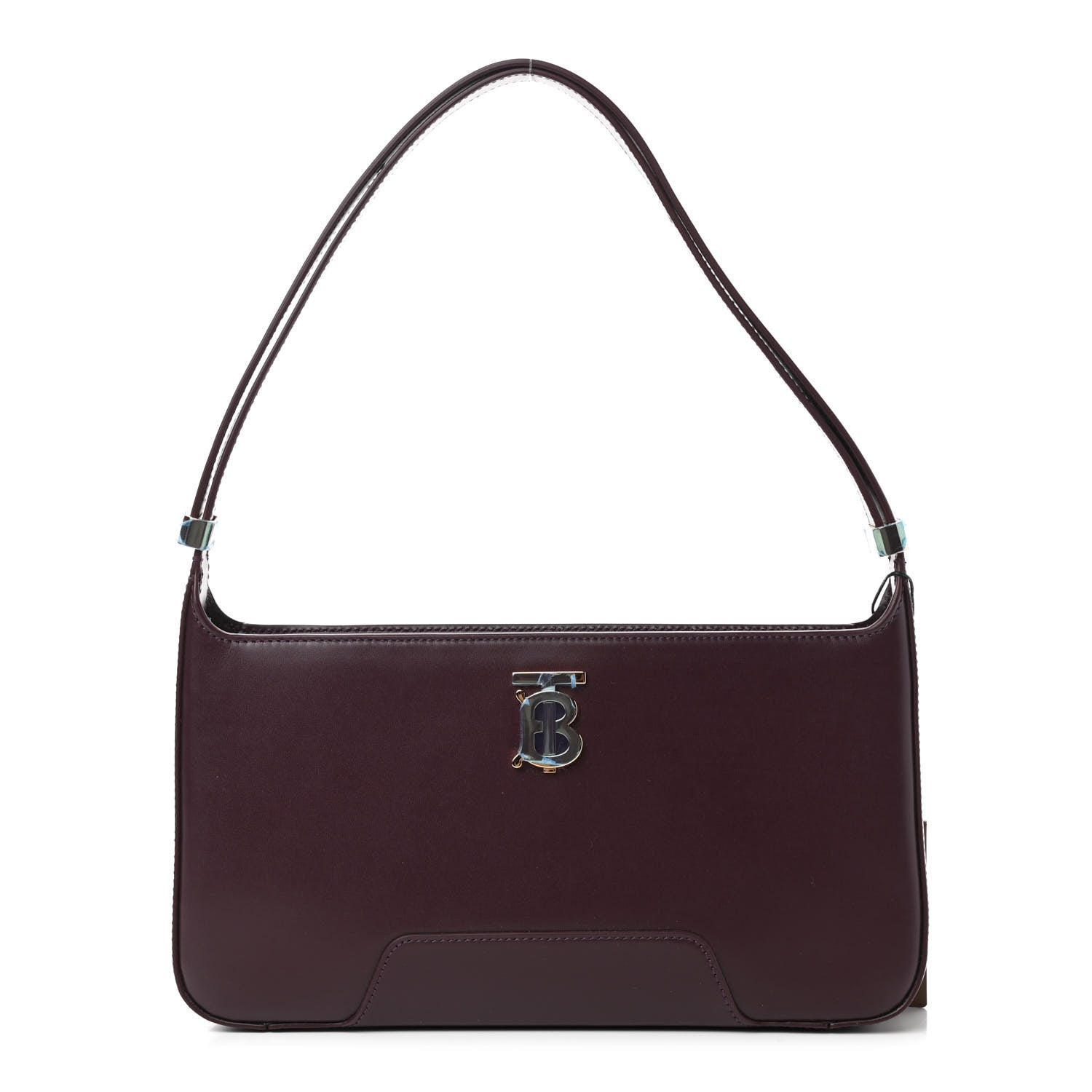 Burberry Smooth Calfskin TB Shoulder Bag Deep Maroon 1 of 10