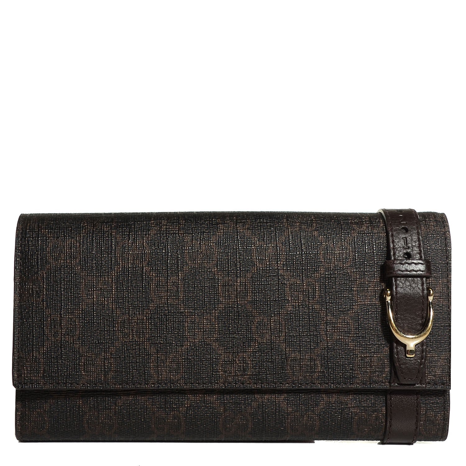 Gucci GG Supreme Monogram Nice Continental Wallet Dark Brown 1 of 8